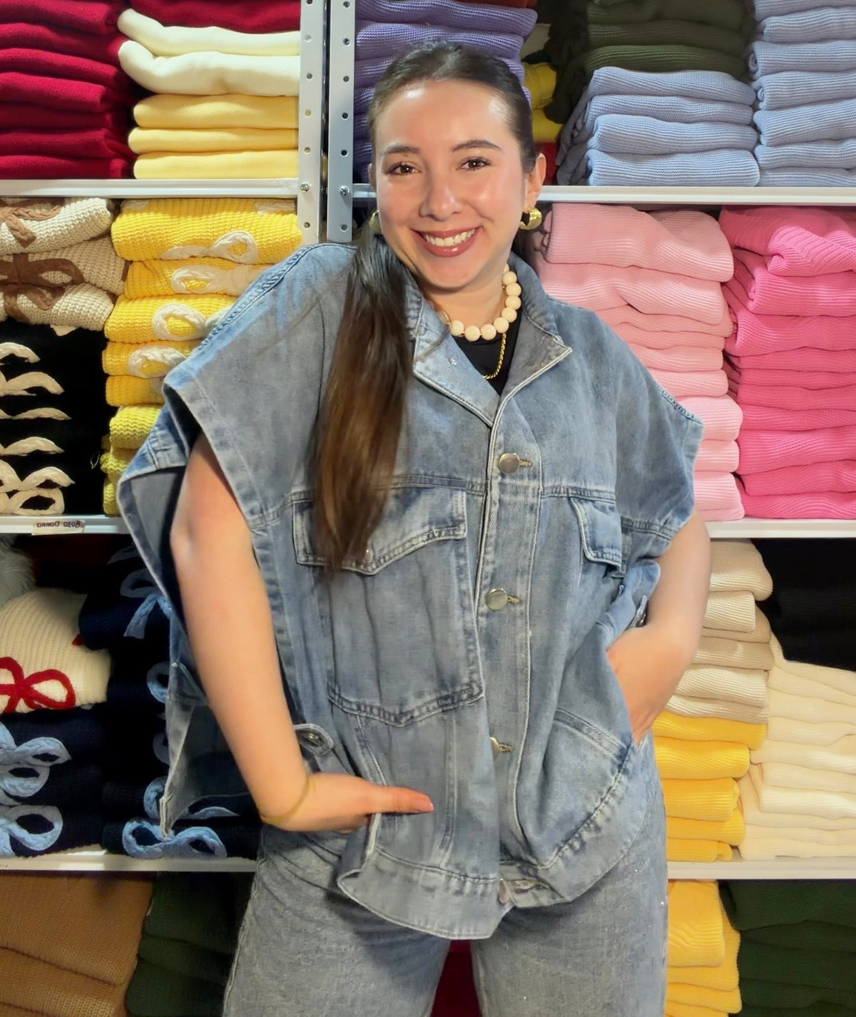 Poncho en jean