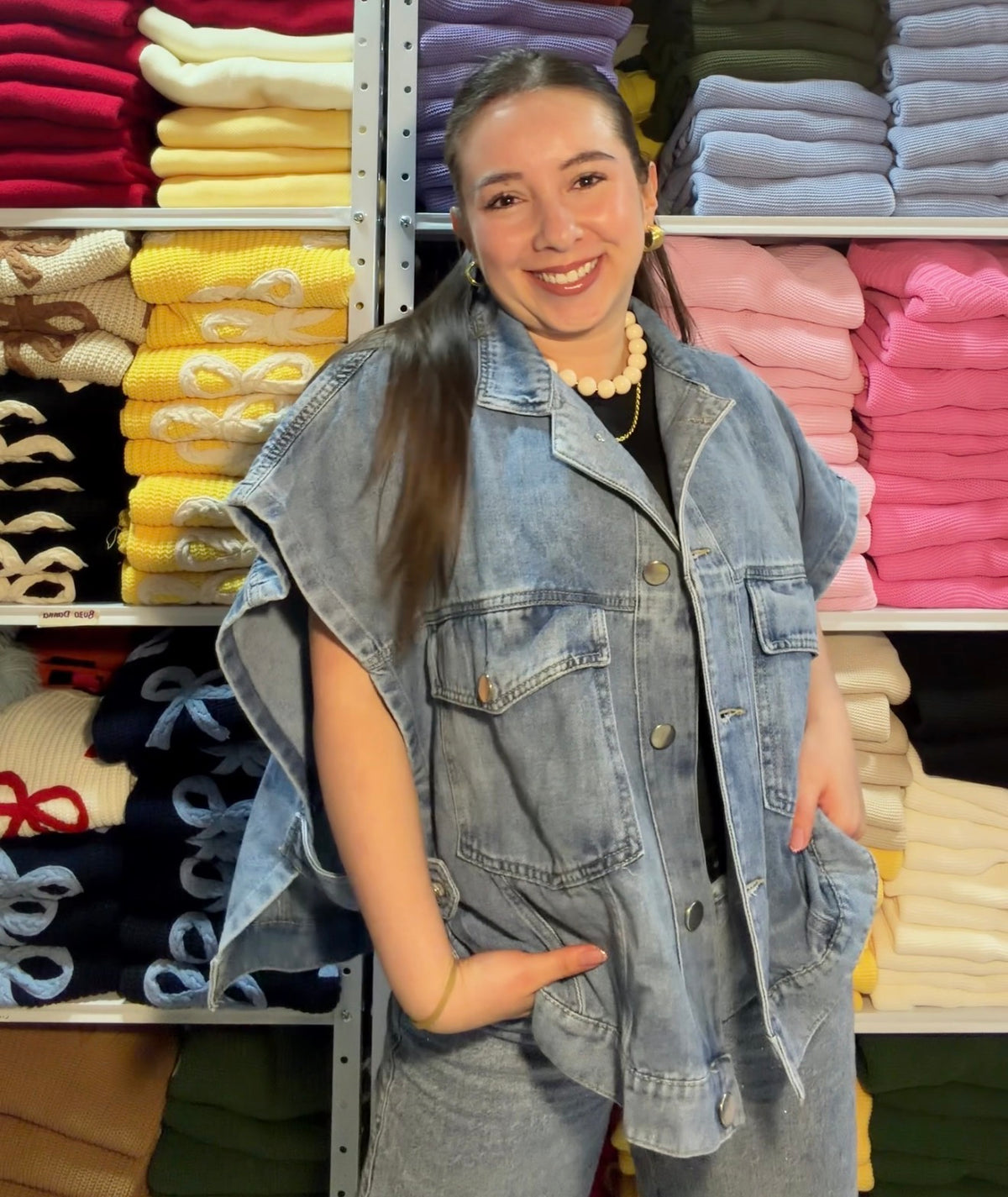 Poncho en jean