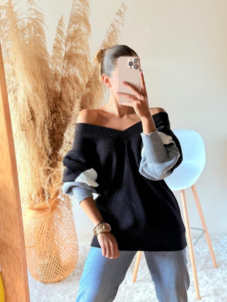 Buzo oversize tricolor